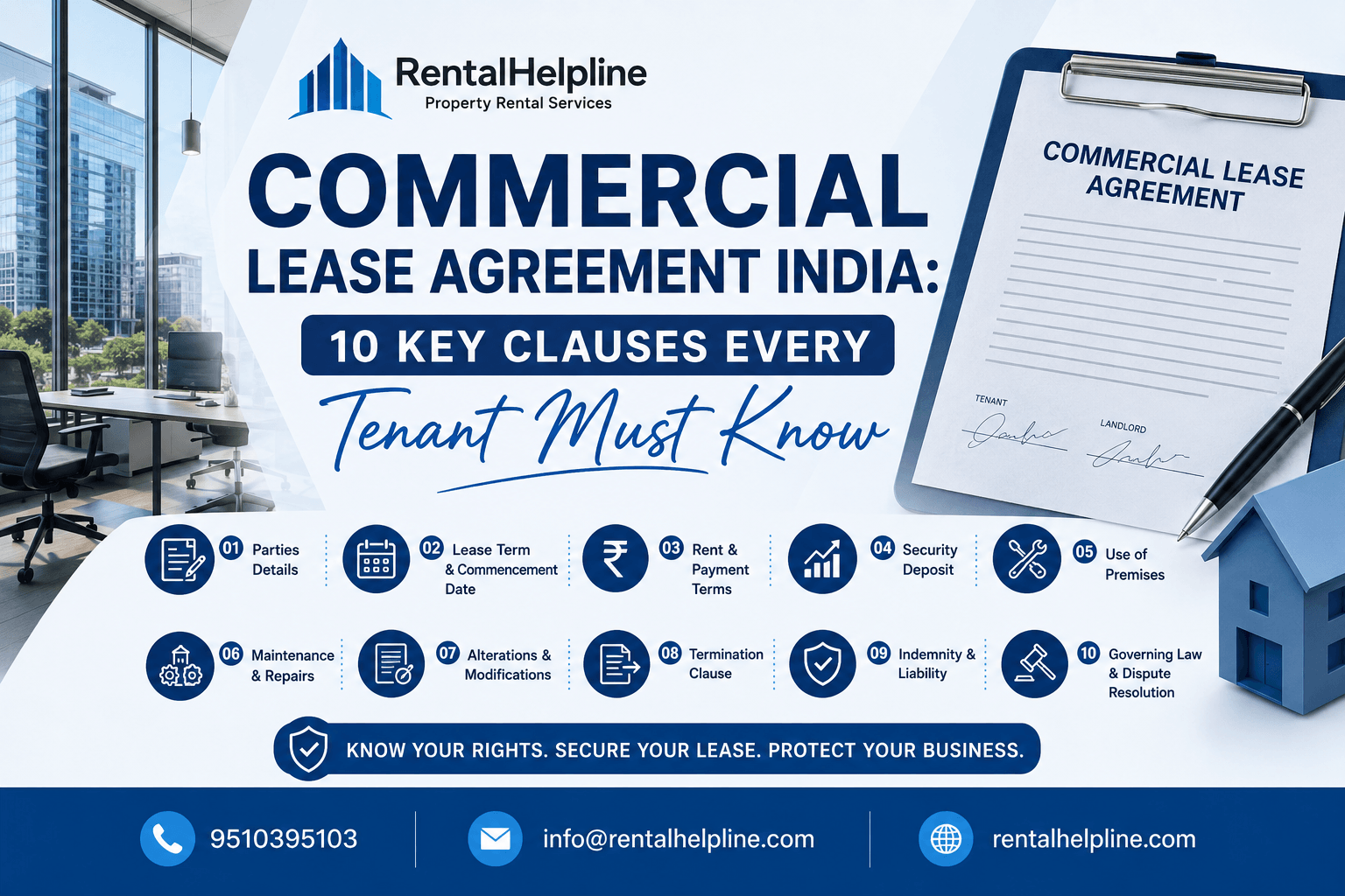 Commercial Lease Agreement India: 10 Key Clauses Every Tenant Must Know